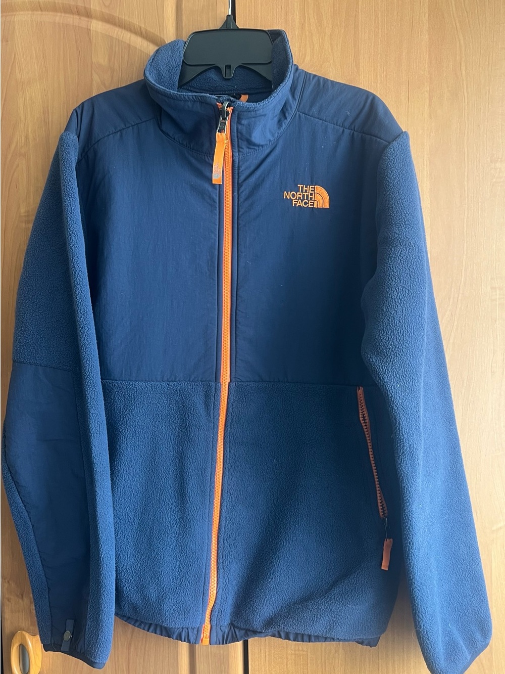 The North Face Kids' Fleece Coat in Navy and Orange